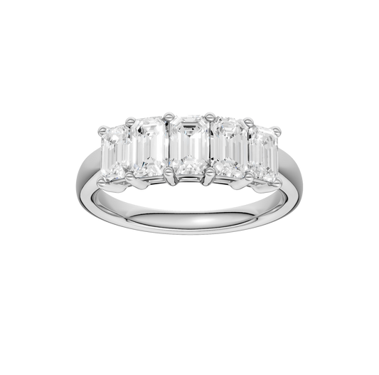 1.50ct Emerald Certified Lab Diamond Band