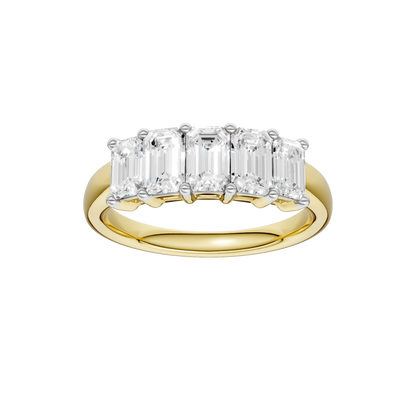1.50ct Emerald Certified Lab Diamond Band