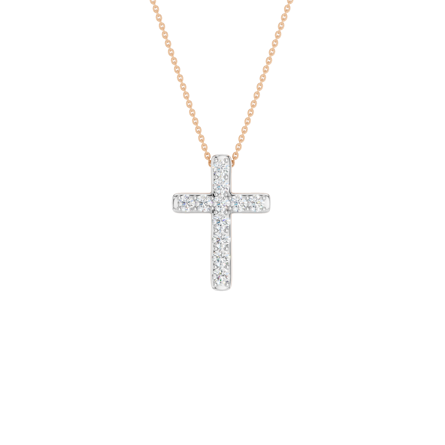 0.25ct  Small Cross Certified Lab Diamond Pendant