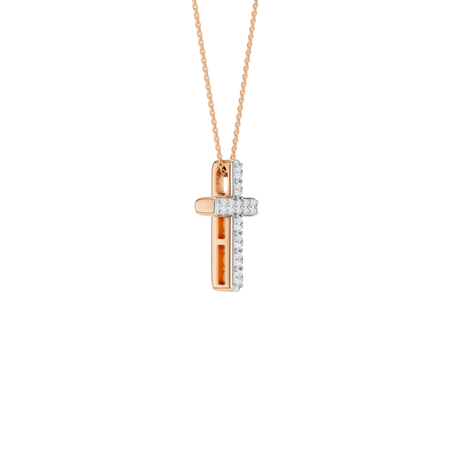 0.25ct  Small Cross Certified Lab Diamond Pendant