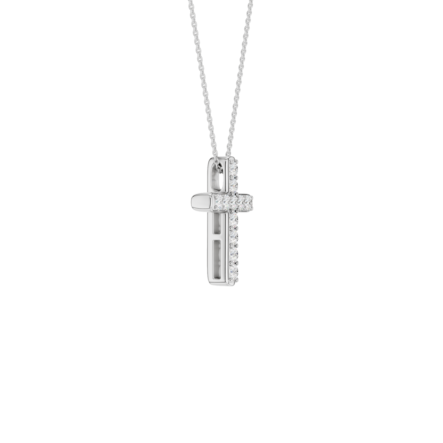 0.25ct  Small Cross Certified Lab Diamond Pendant