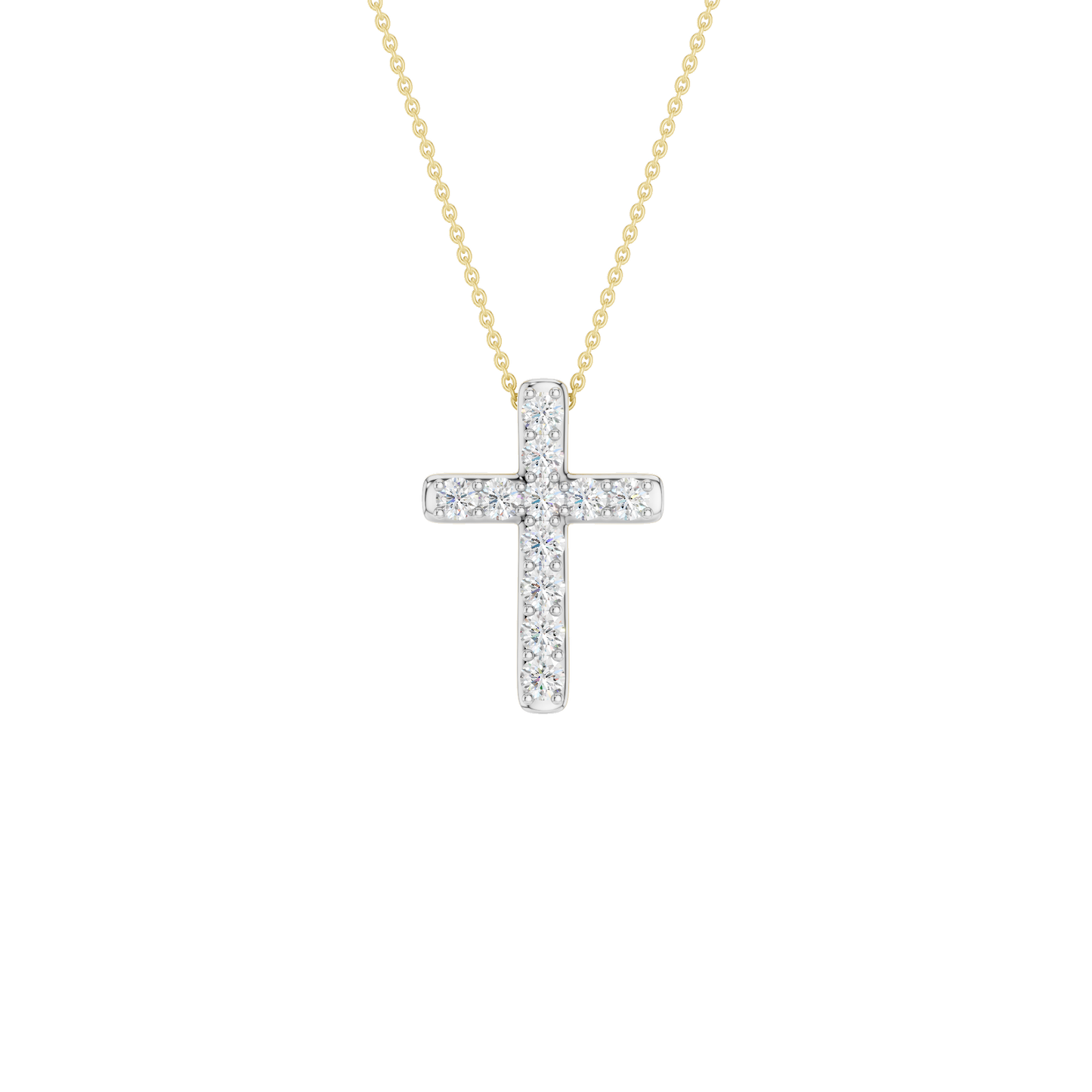 0.25ct  Small Cross Certified Lab Diamond Pendant