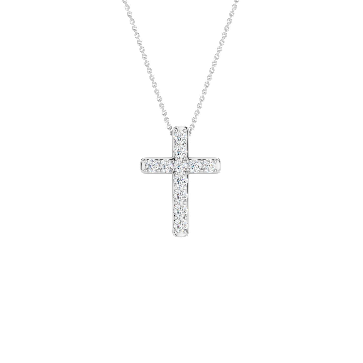 0.25ct  Small Cross Certified Lab Diamond Pendant