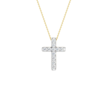 0.25ct  Small Cross Certified Lab Diamond Pendant
