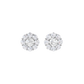 2.00ct Round Certified Single Halo Lab Diamond Earring