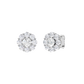 2.00ct Round Certified Single Halo Lab Diamond Earring