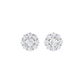 2.00ct Round Certified Single Halo Lab Diamond Earring