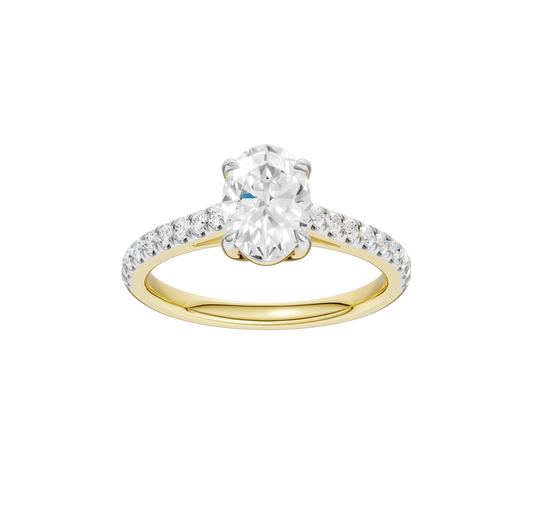1.75ct Oval Certified Lab Diamond Ring