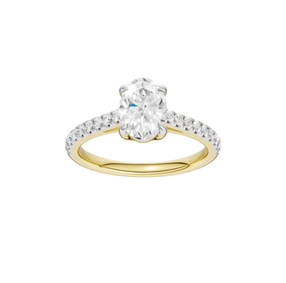 1.75ct Oval Certified Lab Diamond Ring