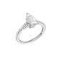 1.75ct Pear Certified Solitaire Lab Diamond Ring