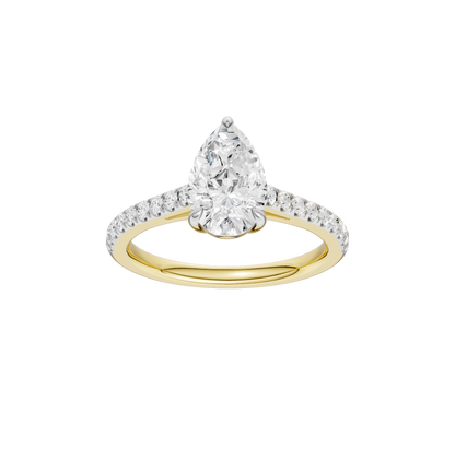1.75ct Pear Certified Solitaire Lab Diamond Ring