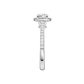 1.00ct Round Certified Single Halo Lab Diamond Ring