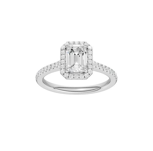 1.25ct Emerald Certified Lab Diamond Ring