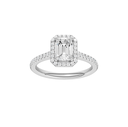 1.25ct Emerald Certified Lab Diamond Ring