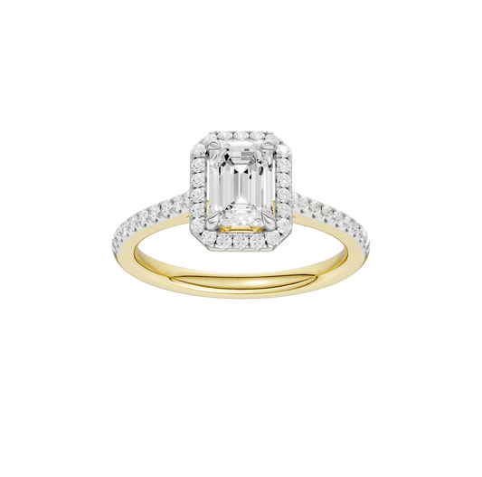 1.25ct Emerald Certified Lab Diamond Ring