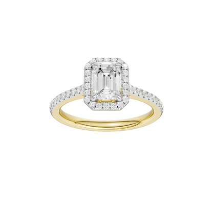 1.25ct Emerald Certified Lab Diamond Ring