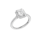 1.75ct Emerald Certified Single Halo Lab Diamond Ring