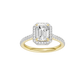 1.75ct Emerald Certified Single Halo Lab Diamond Ring