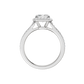 2.25ct Emerald Certified Single Halo Lab Diamond Ring