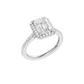 2.25ct Emerald Certified Single Halo Lab Diamond Ring