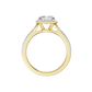 2.25ct Emerald Certified Single Halo Lab Diamond Ring