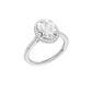 2.25ct Oval Certified Single Halo Lab Diamond Ring