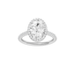 2.25ct Oval Certified Single Halo Lab Diamond Ring