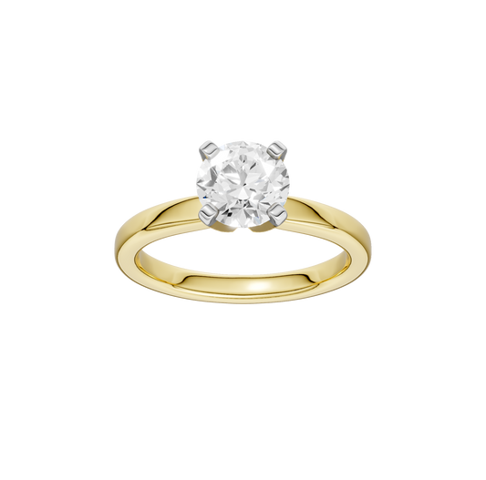 0.50ct Round Certified Solitaire Lab Diamond Ring