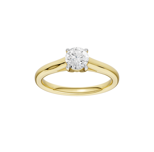 0.75ct Round Certified Solitaire Lab Diamond Ring