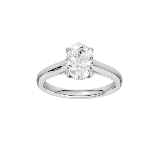 1.50ct Oval Certified Solitaire Lab Diamond Ring