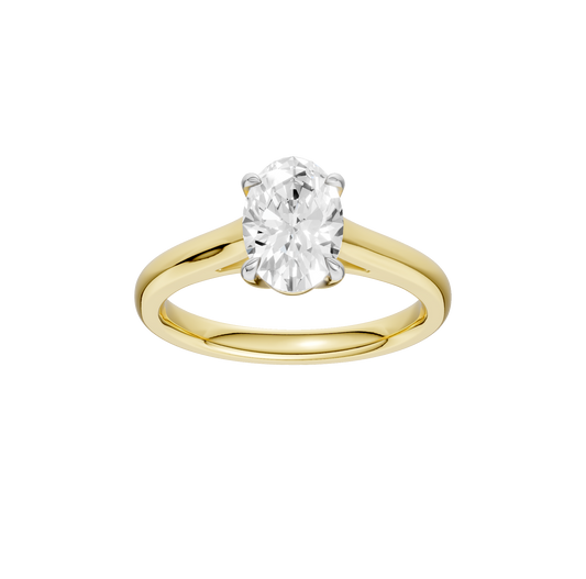 1.50ct Oval Certified Solitaire Lab Diamond Ring