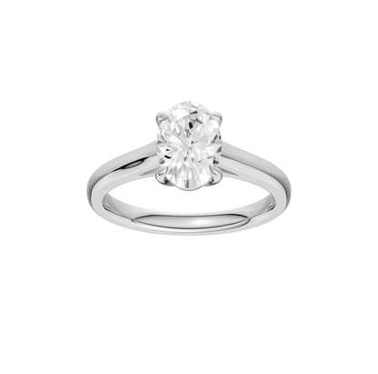 1.50ct Oval Certified Solitaire Lab Diamond Ring