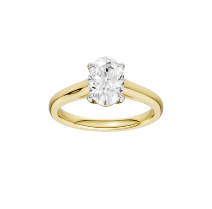 1.50ct Oval Certified Solitaire Lab Diamond Ring