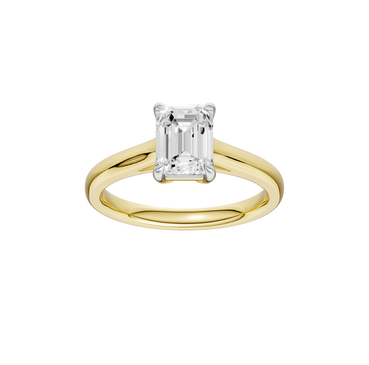 1.50ct Emerald Certified Solitaire Lab Diamond Ring