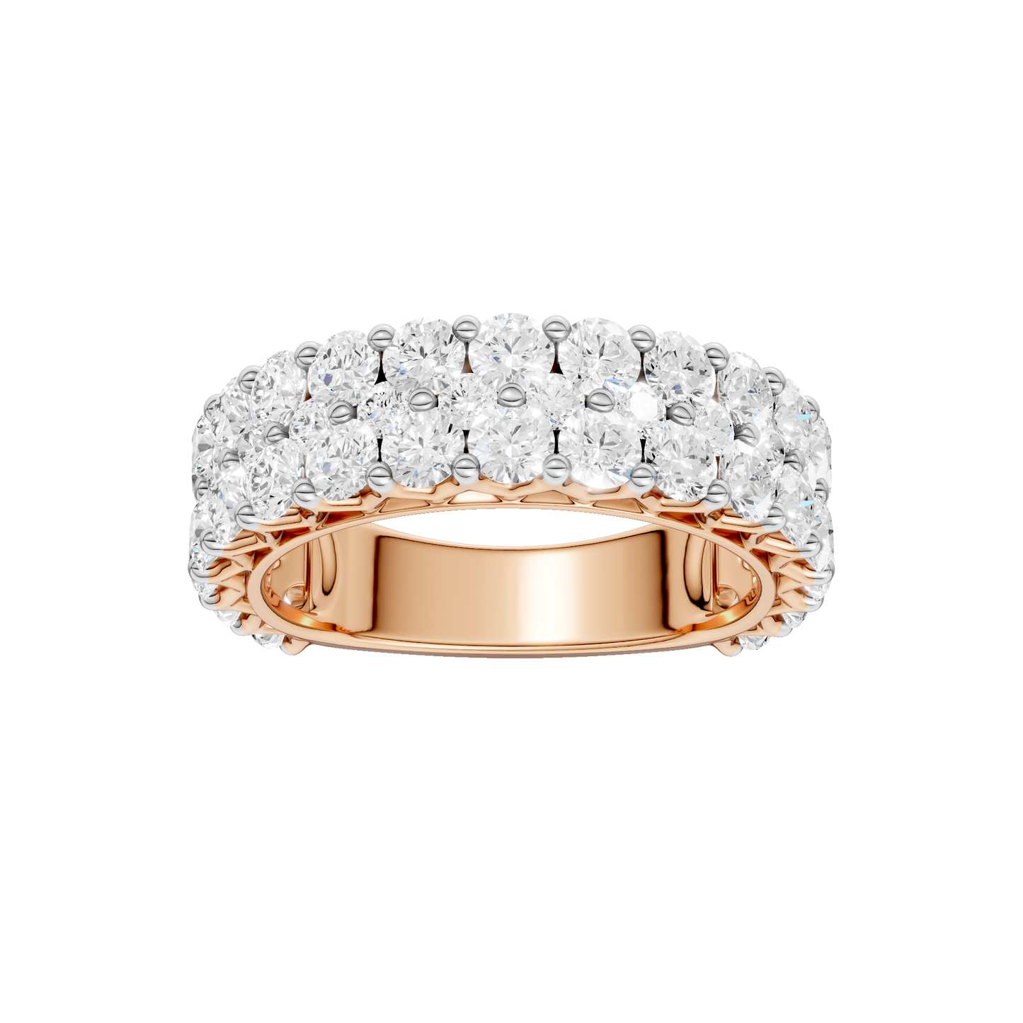 3.00ct Round Certified Lab Diamond Band