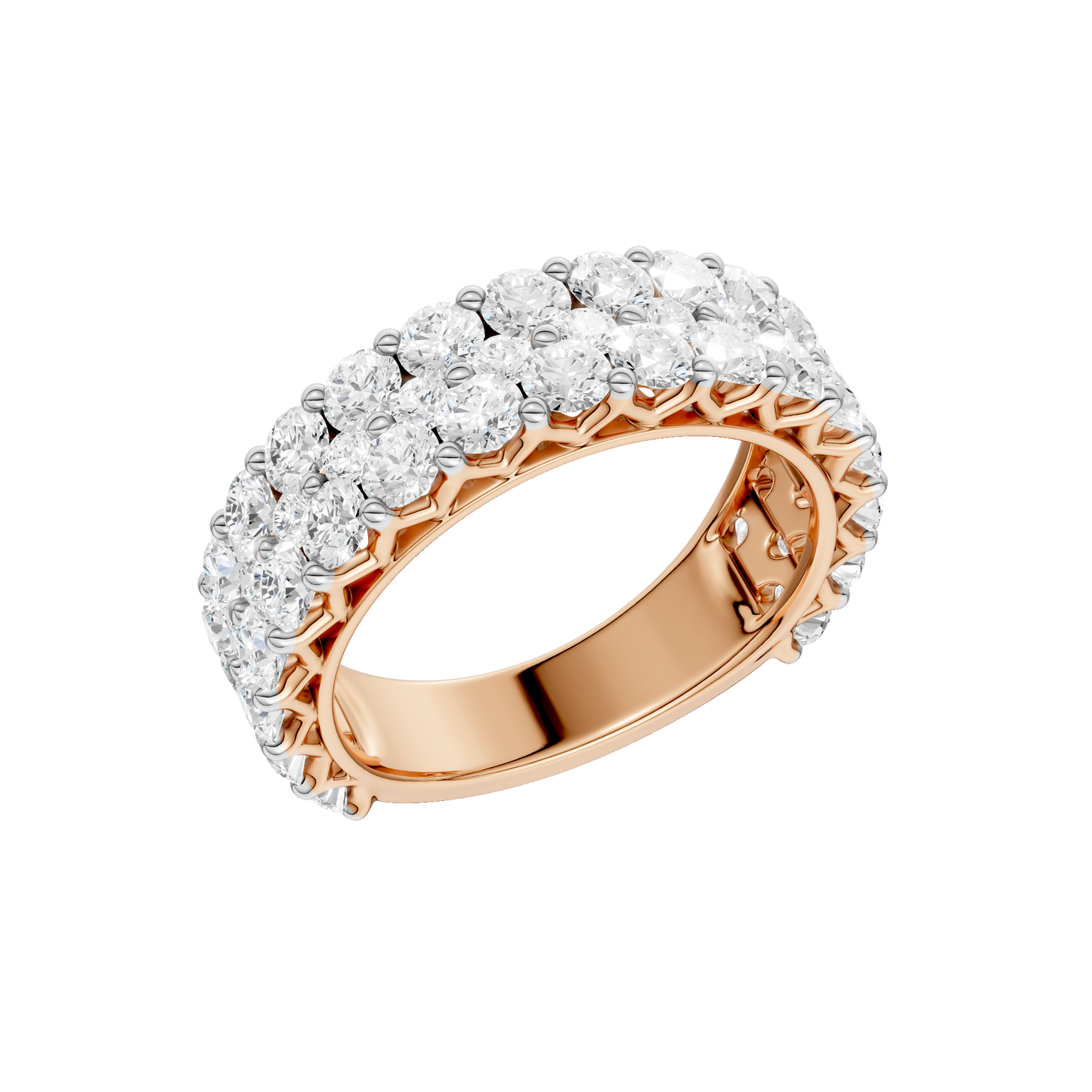 3.00ct Round Certified Lab Diamond Band