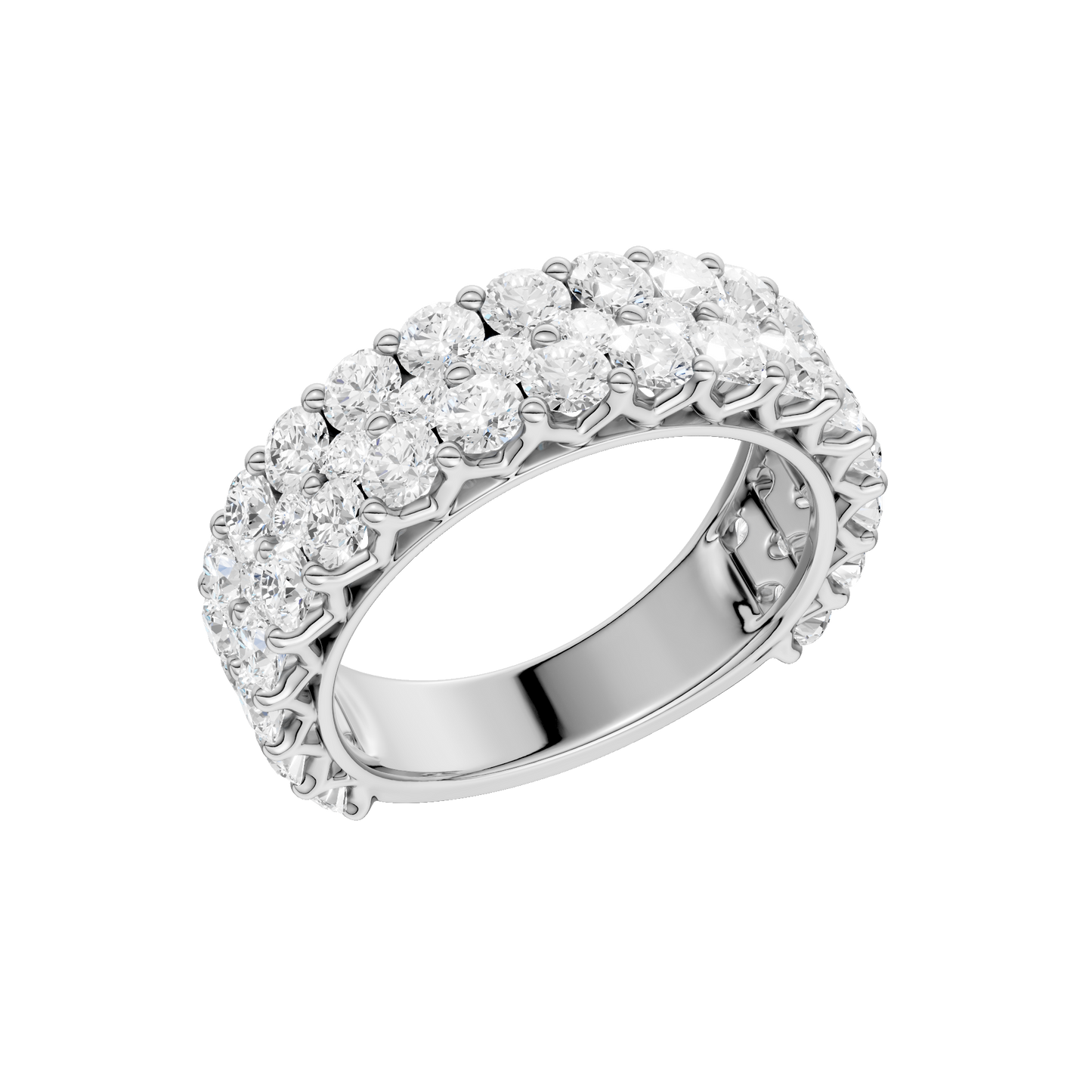 3.00ct Round Certified Lab Diamond Band