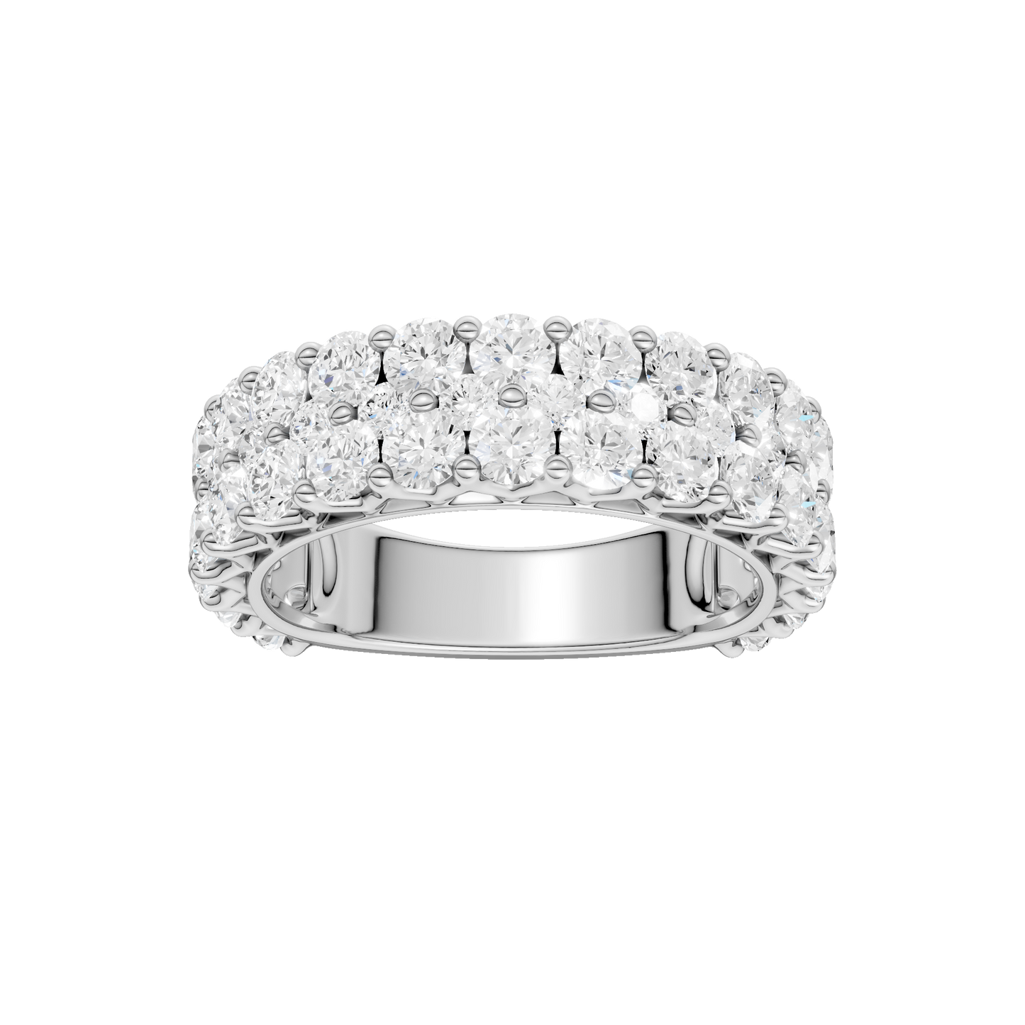 3.00ct Round Certified Lab Diamond Band