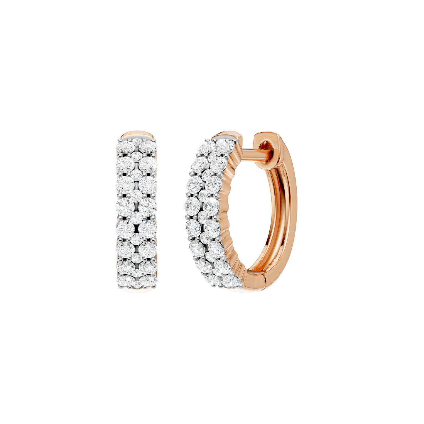 0.50ct Round Certified Lab Diamond Hoop Earring