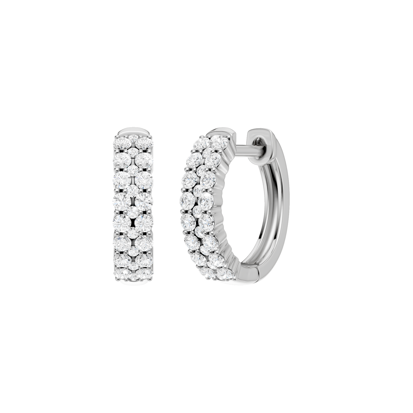 0.50ct Round Certified Lab Diamond Hoop Earring