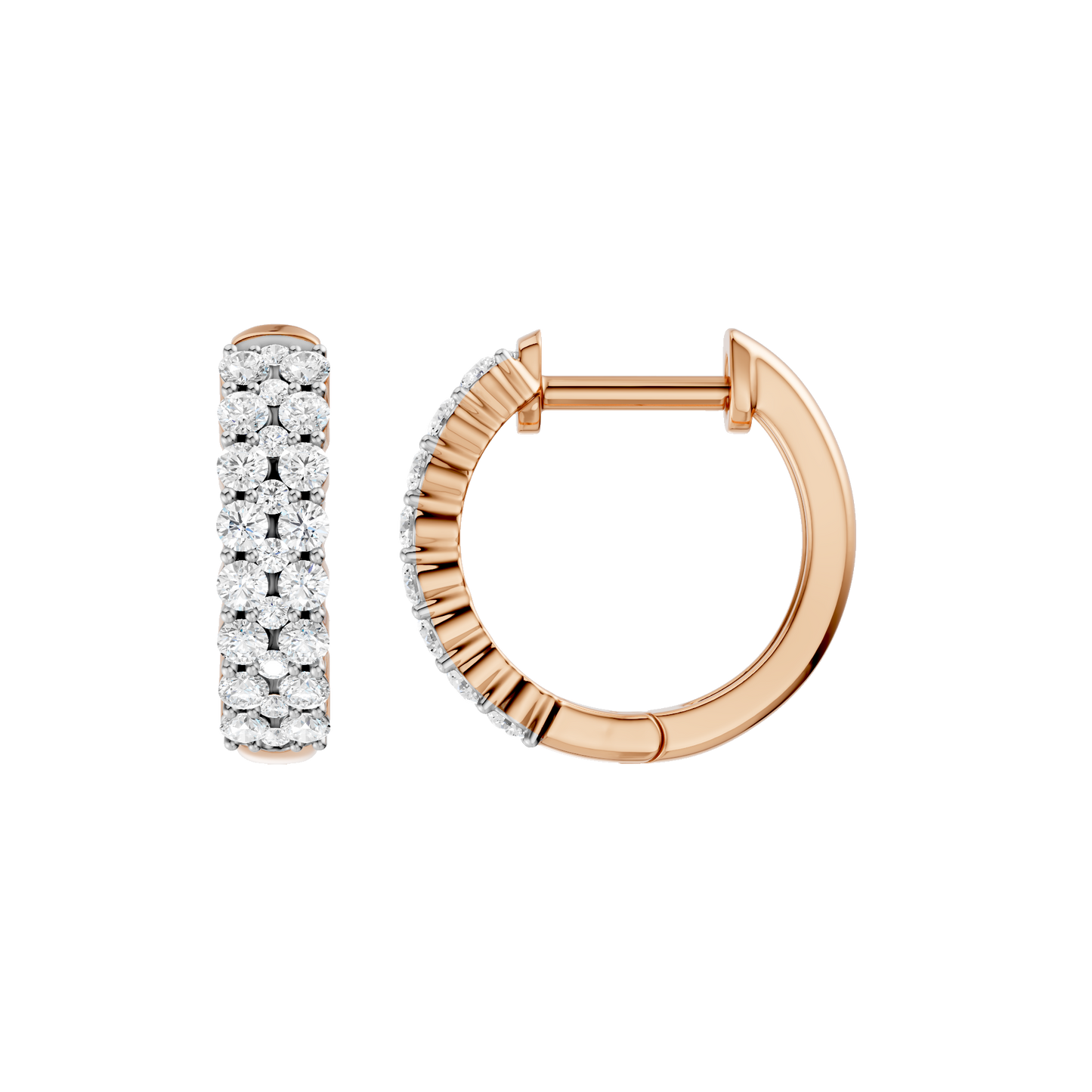 0.50ct Round Certified Lab Diamond Hoop Earring