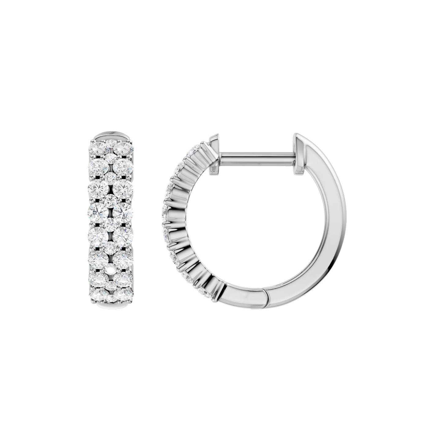 0.50ct Round Certified Lab Diamond Hoop Earring