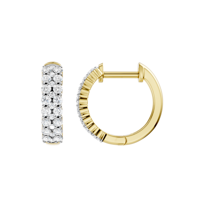 0.50ct Round Certified Lab Diamond Hoop Earring