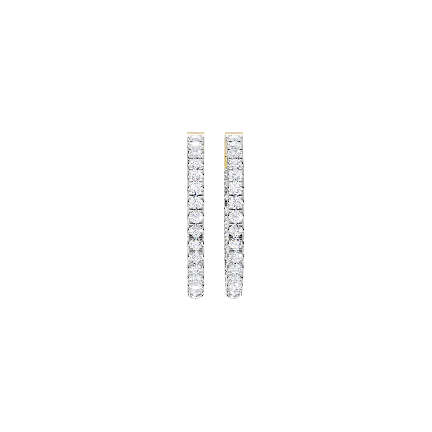2.00ct Round Certified Lab Diamond Hoop Earring