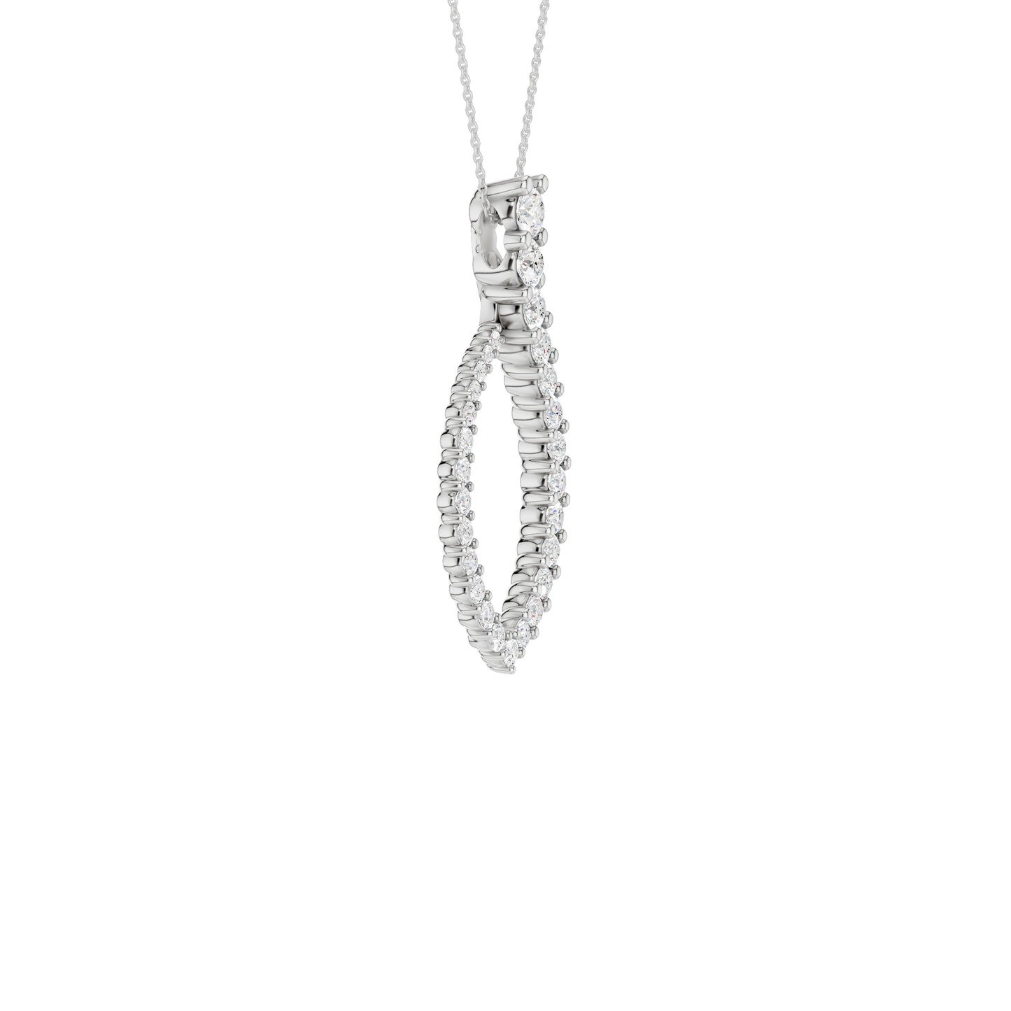 1.00ct Round Fancy Certified Lab Diamond Pendant