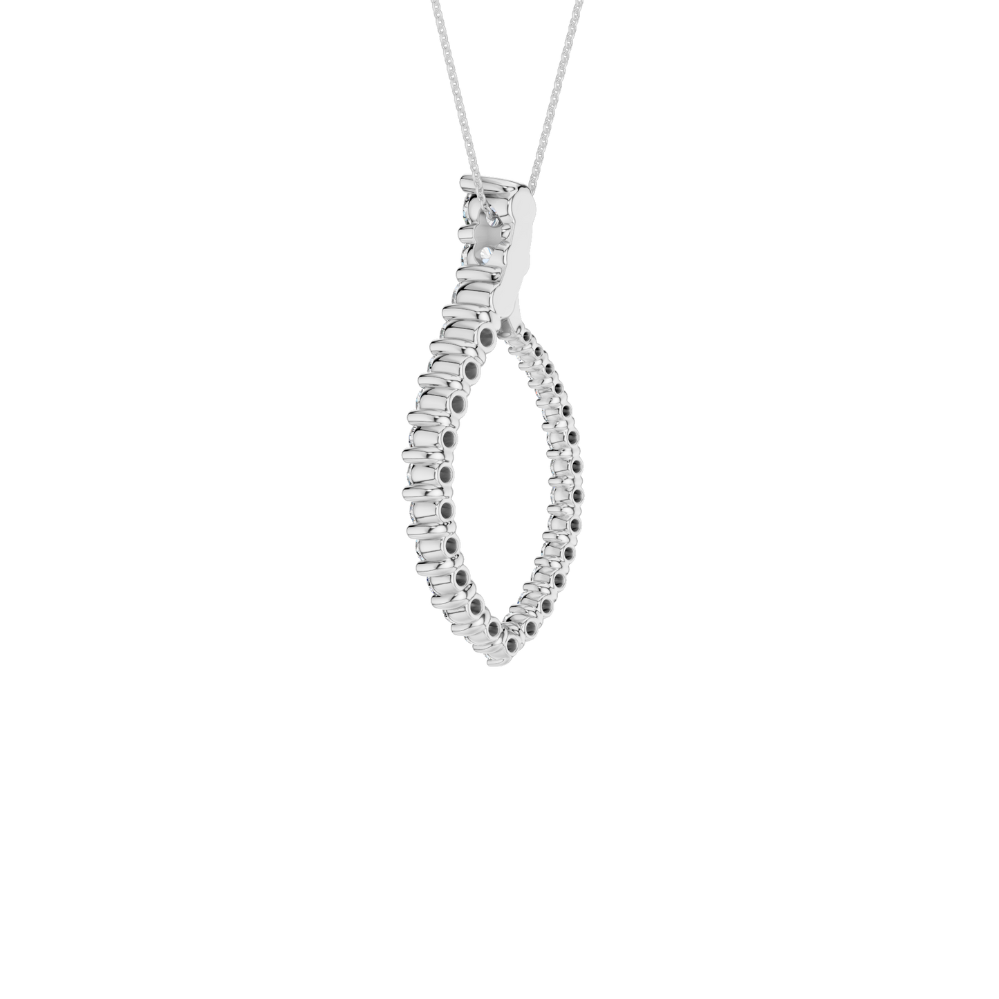 1.00ct Round Fancy Certified Lab Diamond Pendant
