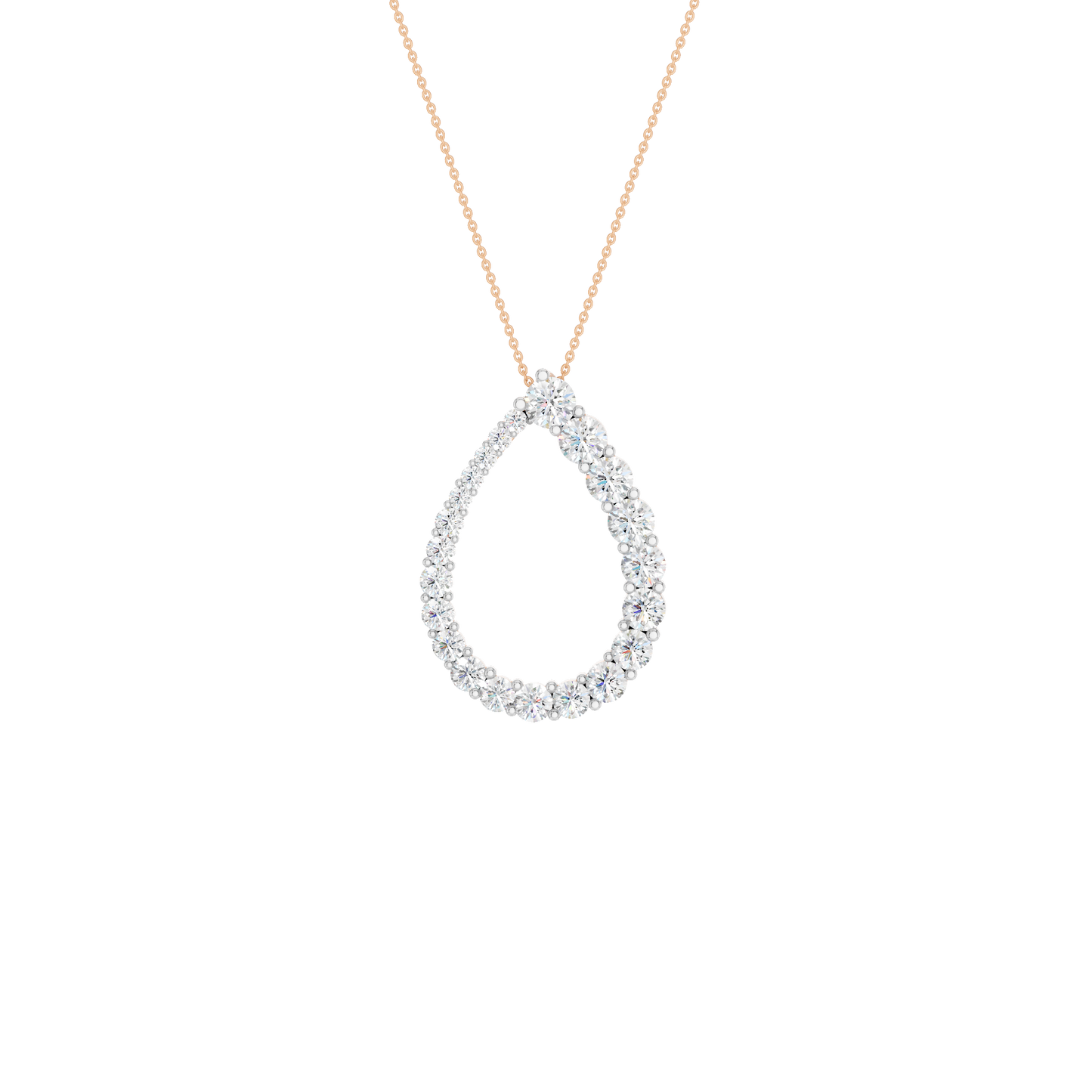 1.50ct Round Certified Lab Diamond Pendant