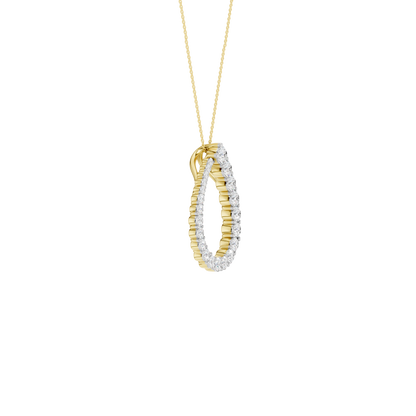 1.50ct Round Certified Lab Diamond Pendant