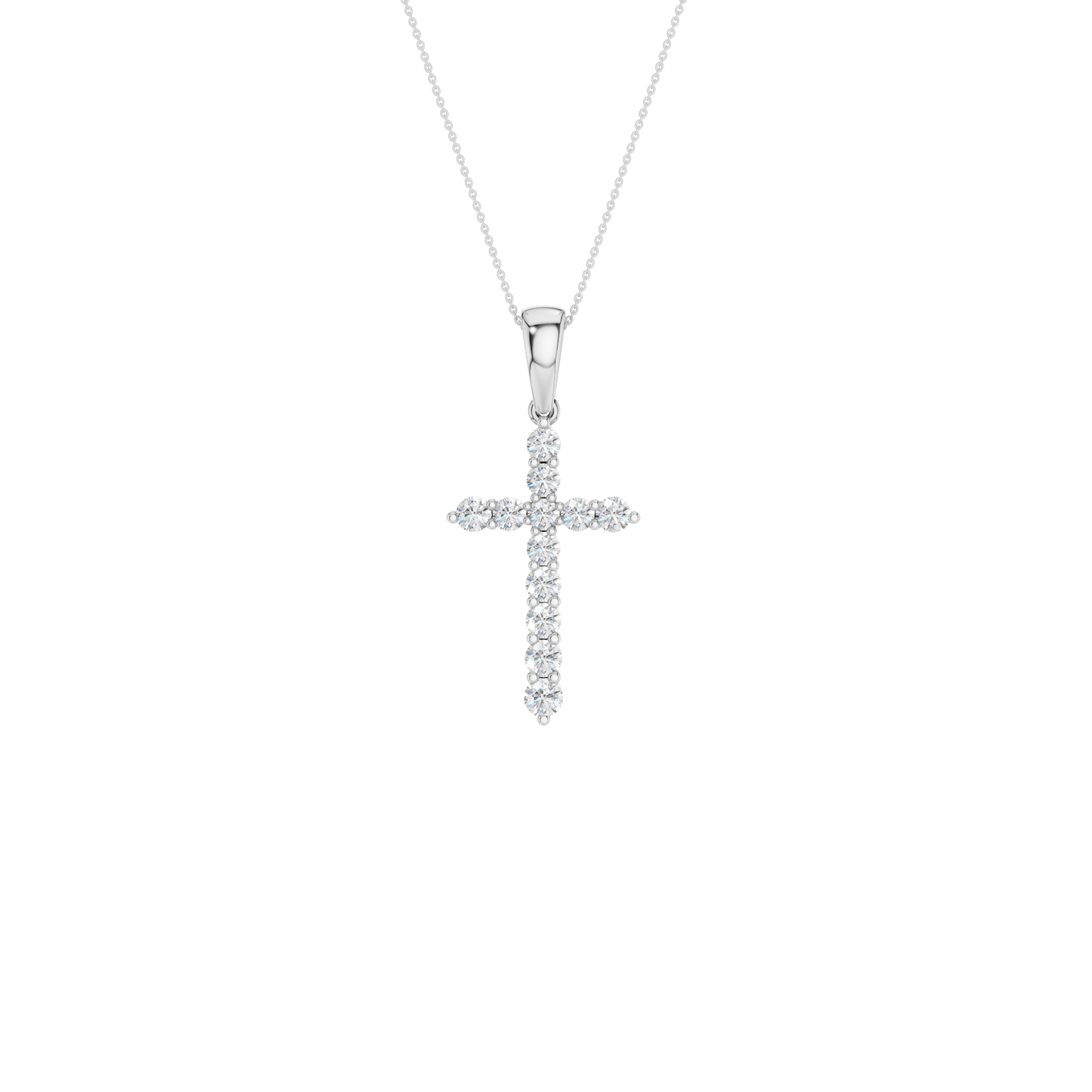 0.25ct Cross Round Certified Lab Diamond Pendant