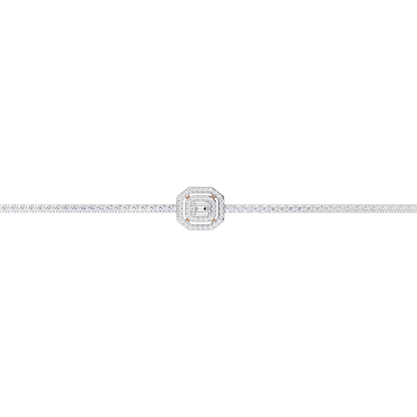 3.00ct Round Fancy Certified Lab Diamond Bracelet